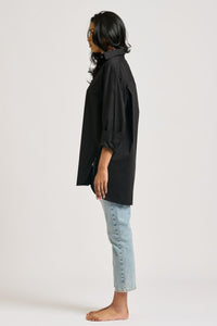 the boyfriend oversized shirt - black