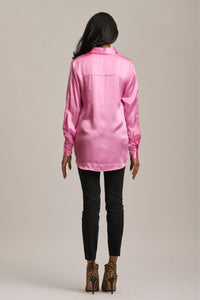 The Skye Slim Shirt - Hot Pink
